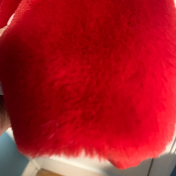 Red faux fur coat - Picture 3 of 3